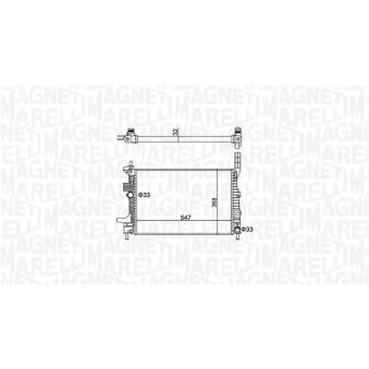 Radiateur, refroidissement du moteur MAGNETI MARELLI 350213159700 pour FORD TRANSIT CONNECT 1.5 TDCi - 120cv