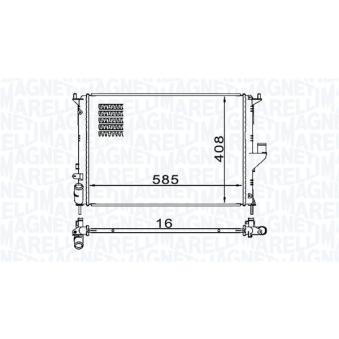 Radiateur, refroidissement du moteur MAGNETI MARELLI 350213160900 pour DACIA LOGAN 1.5 DCI - 88cv