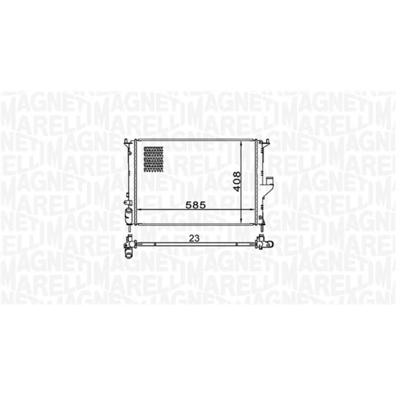 Radiateur, refroidissement du moteur MAGNETI MARELLI 350213160900 - Visuel 1