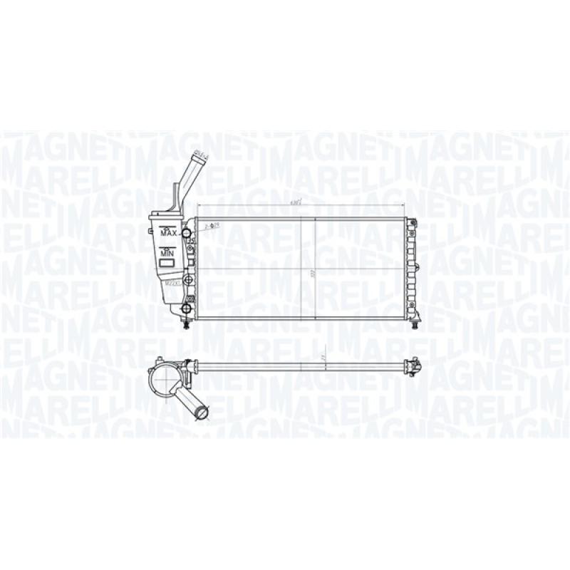 Radiateur, refroidissement du moteur MAGNETI MARELLI 350213161000 - Visuel 1
