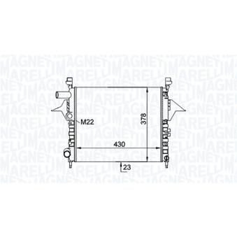 Radiateur, refroidissement du moteur MAGNETI MARELLI [350213161200]