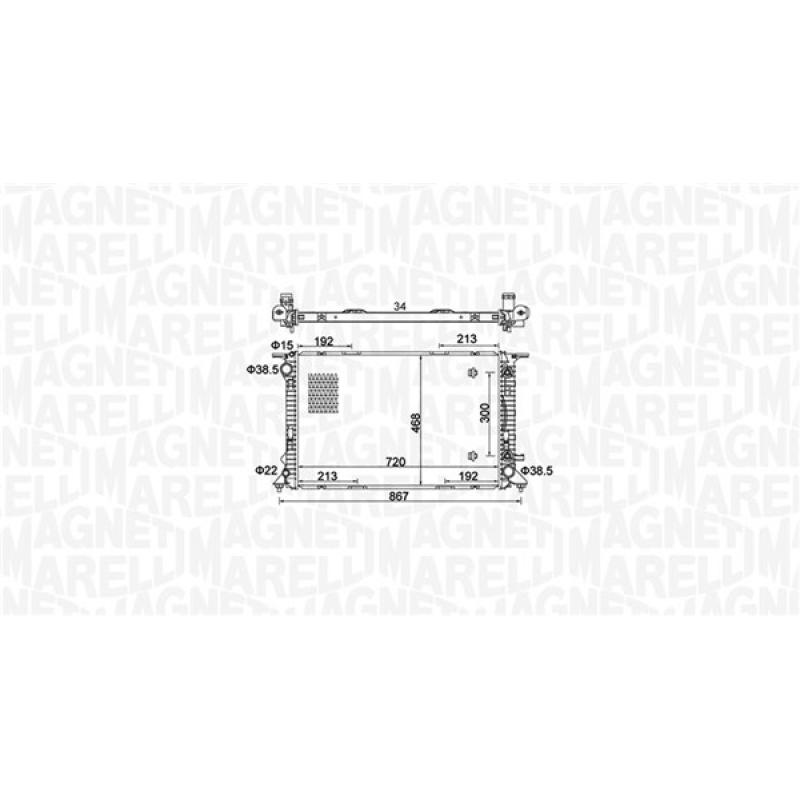 Radiateur, refroidissement du moteur MAGNETI MARELLI 350213161800 - Visuel 1