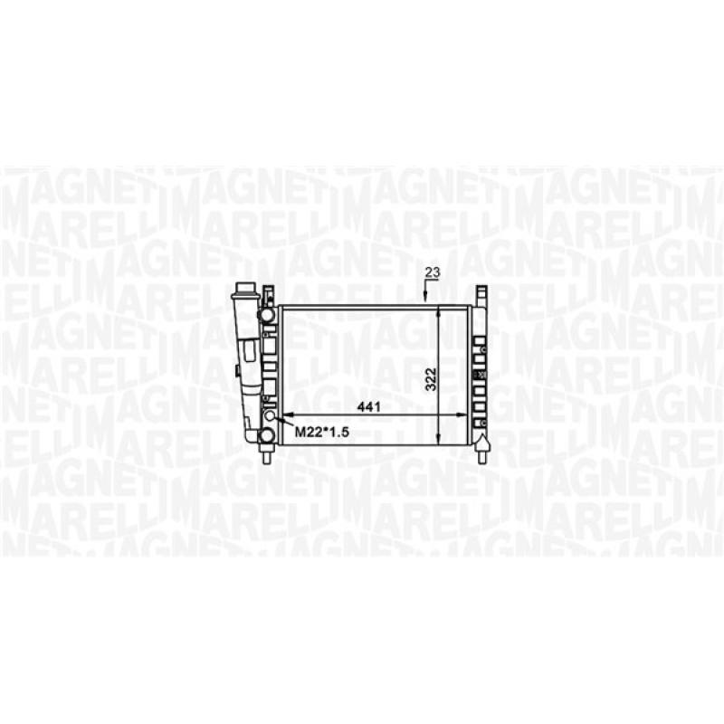 Radiateur, refroidissement du moteur MAGNETI MARELLI 350213162300 - Visuel 1