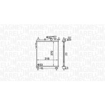 Radiateur, refroidissement du moteur MAGNETI MARELLI 350213162400 pour HYUNDAI GETZ 1.4 - 97cv