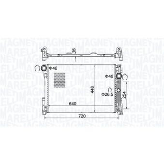 Radiateur, refroidissement du moteur MAGNETI MARELLI OEM A2045000403