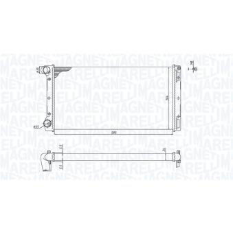 Radiateur, refroidissement du moteur MAGNETI MARELLI 350213168000