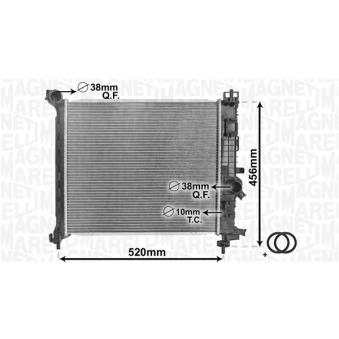 Radiateur, refroidissement du moteur MAGNETI MARELLI 350213168800 pour OPEL MERIVA 1.4 ecoFlex - 120cv