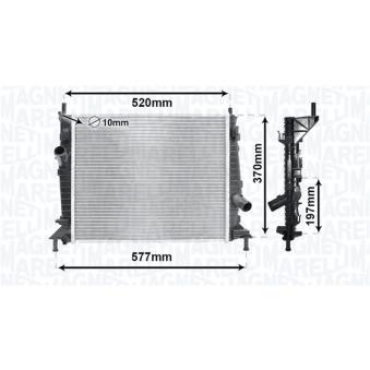 Radiateur, refroidissement du moteur MAGNETI MARELLI 350213169900 pour MITSUBISHI LANCER 1.6 - 100cv