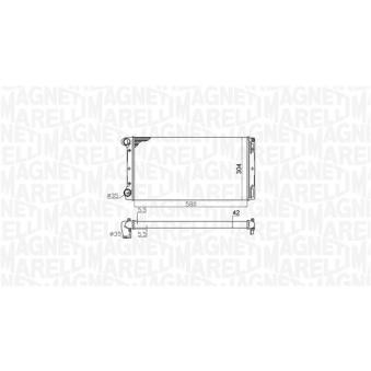 Radiateur, refroidissement du moteur MAGNETI MARELLI 350213172000 pour FIAT PUNTO 1.9 DS 60 - 60cv