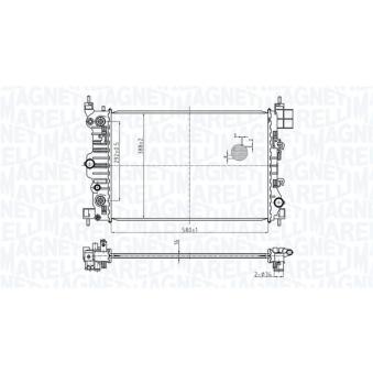 Radiateur, refroidissement du moteur MAGNETI MARELLI 350213178900 pour CHEVROLET AVEO 1.6 - 116cv