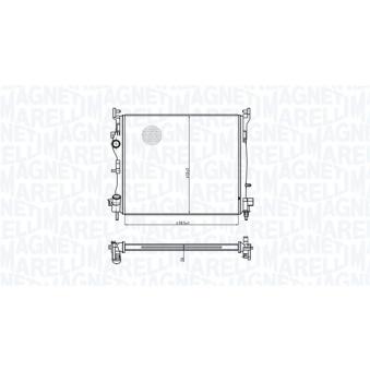 Radiateur, refroidissement du moteur MAGNETI MARELLI 350213179300 pour RENAULT THALIA 1.5 DCI - 68cv