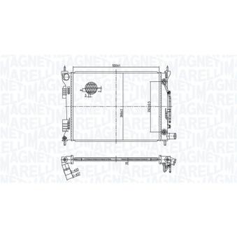 Radiateur, refroidissement du moteur MAGNETI MARELLI 350213179400