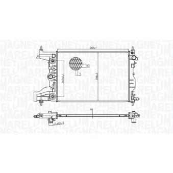 Radiateur, refroidissement du moteur MAGNETI MARELLI [350213179700]