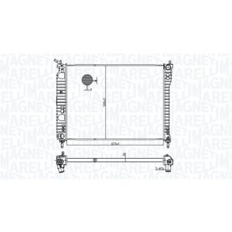 Radiateur, refroidissement du moteur MAGNETI MARELLI 350213179800 pour OPEL KADETT 2.4 - 167cv