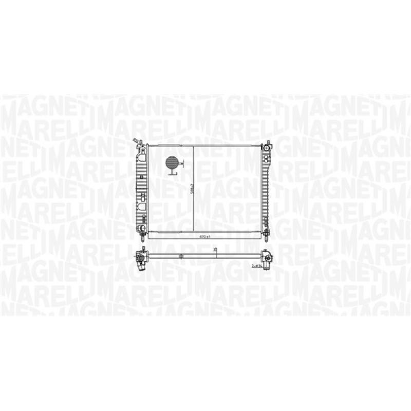 Radiateur, refroidissement du moteur MAGNETI MARELLI 350213179800 - Visuel 1