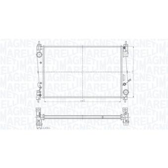 Radiateur, refroidissement du moteur MAGNETI MARELLI 350213184300 pour ALFA ROMEO MITO 1.4 Bifuel - 120cv