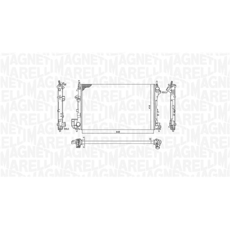 Radiateur, refroidissement du moteur MAGNETI MARELLI 350213185700 - Visuel 1