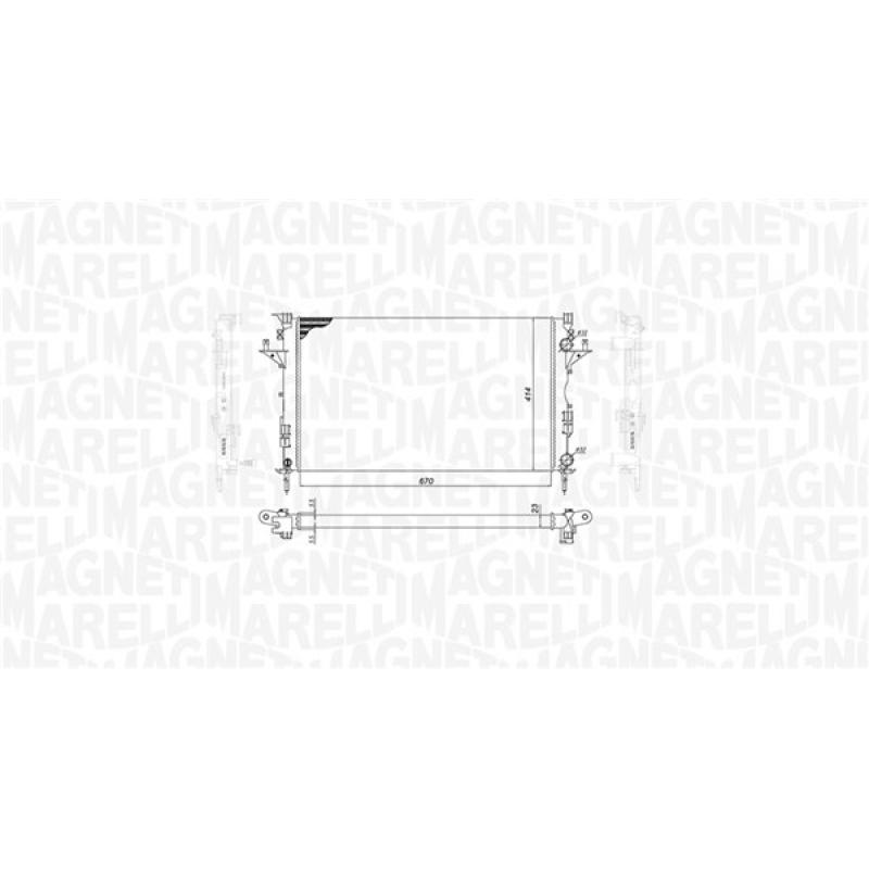 Radiateur, refroidissement du moteur MAGNETI MARELLI 350213185800 - Visuel 1