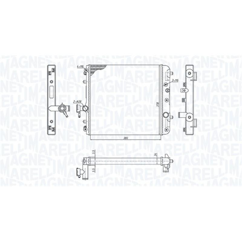 Radiateur, refroidissement du moteur MAGNETI MARELLI 350213186100 - Visuel 1