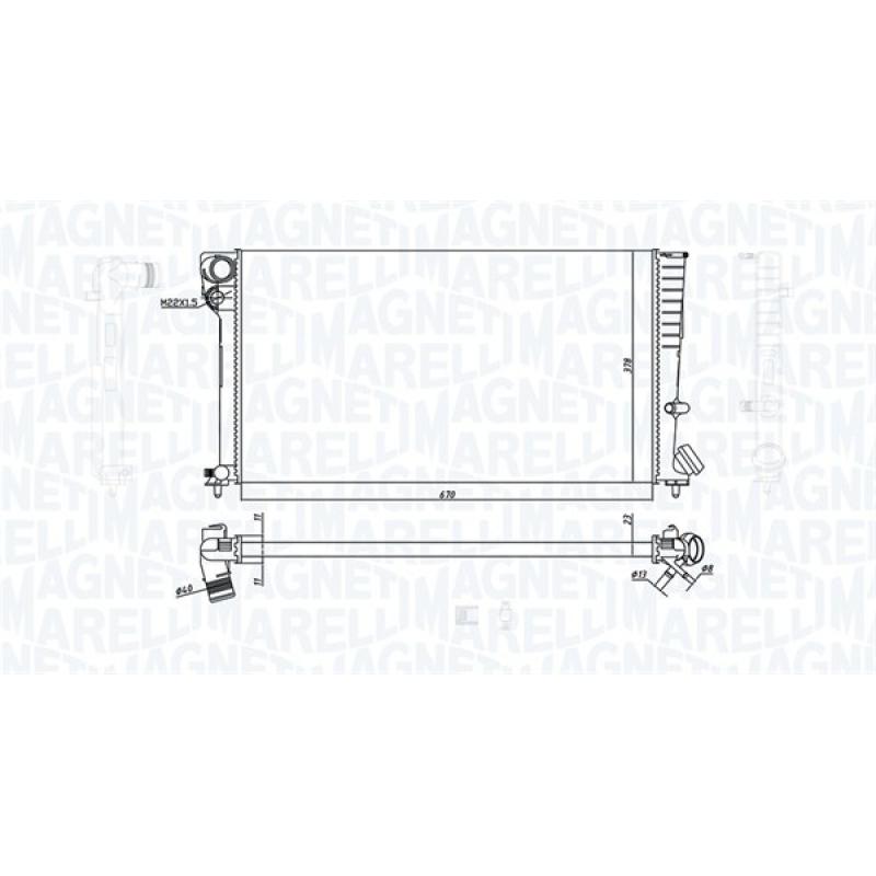 Radiateur, refroidissement du moteur MAGNETI MARELLI 350213186500 - Visuel 1