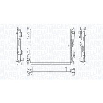 Radiateur, refroidissement du moteur MAGNETI MARELLI 350213186800 pour RENAULT TWINGO 1.2 16V - 75cv