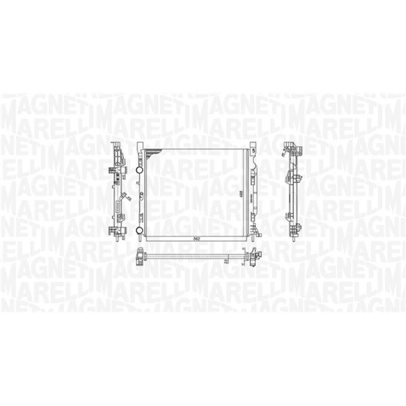 Radiateur, refroidissement du moteur MAGNETI MARELLI 350213186900 - Visuel 1