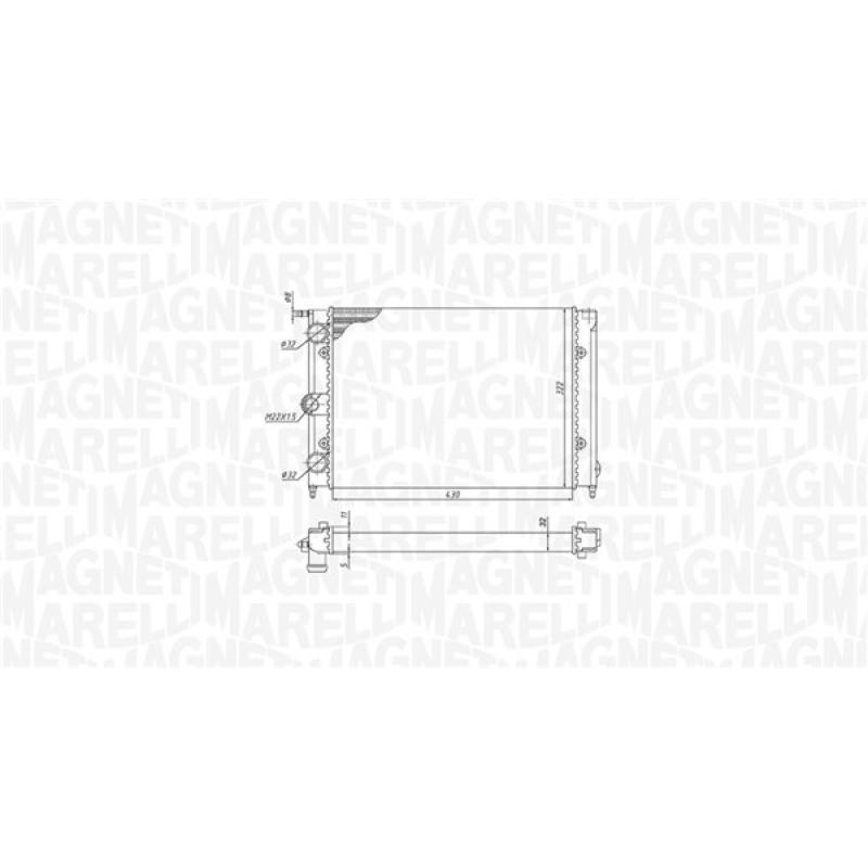 Radiateur, refroidissement du moteur MAGNETI MARELLI 350213187300 - Visuel 1