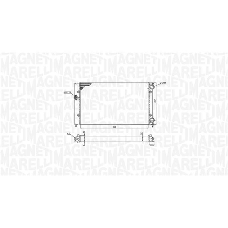 Radiateur, refroidissement du moteur MAGNETI MARELLI 350213187600 - Visuel 1