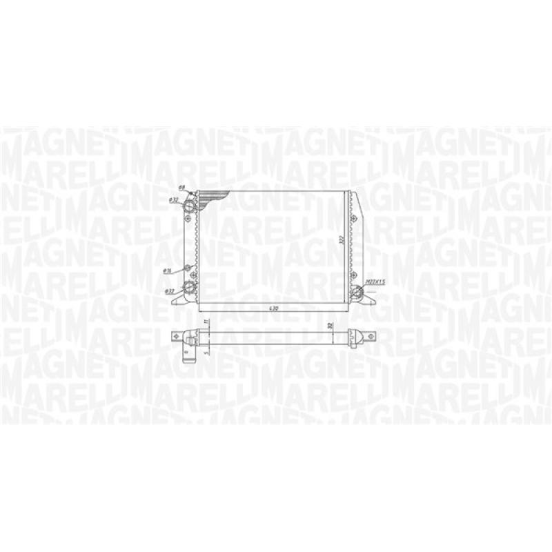 Radiateur, refroidissement du moteur MAGNETI MARELLI 350213188800 - Visuel 1