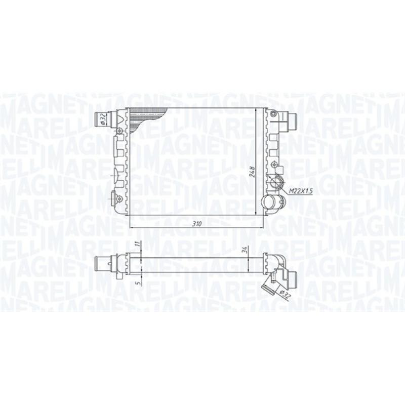 Radiateur, refroidissement du moteur MAGNETI MARELLI 350213188900 - Visuel 1