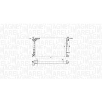 Radiateur, refroidissement du moteur MAGNETI MARELLI 350213189600 pour VOLKSWAGEN PASSAT 1.6 - 72cv