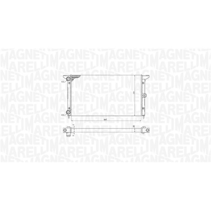 Radiateur, refroidissement du moteur MAGNETI MARELLI 350213190100 - Visuel 1