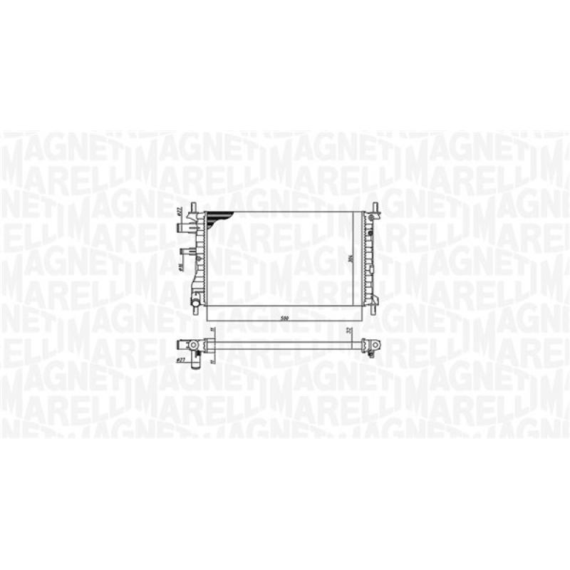 Radiateur, refroidissement du moteur MAGNETI MARELLI 350213190500 - Visuel 1