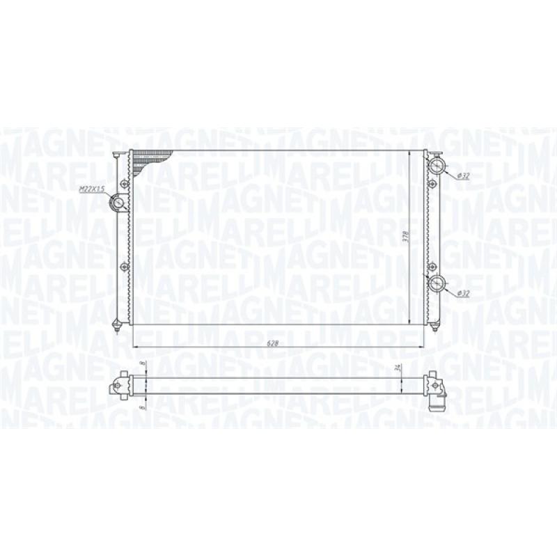 Radiateur, refroidissement du moteur MAGNETI MARELLI 350213191200 - Visuel 1