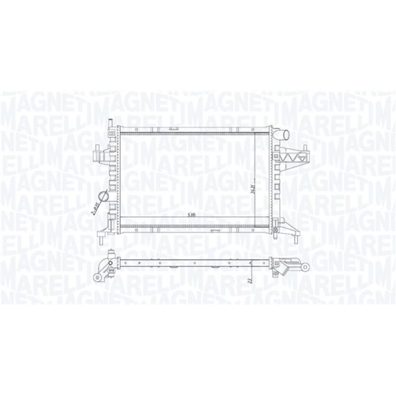 Radiateur, refroidissement du moteur MAGNETI MARELLI 350213191600 - Visuel 2