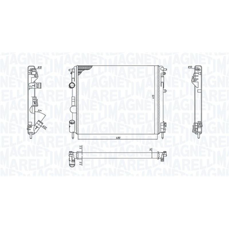 Radiateur, refroidissement du moteur MAGNETI MARELLI 350213192600 - Visuel 1