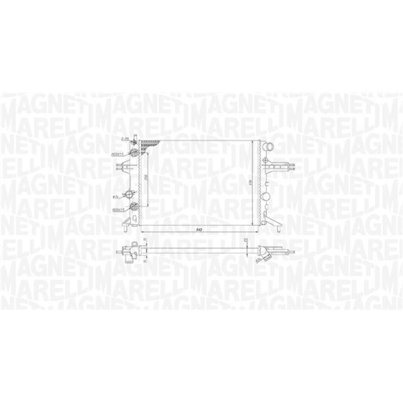 Radiateur, refroidissement du moteur MAGNETI MARELLI 350213192800 - Visuel 1