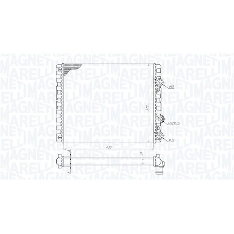 Radiateur, refroidissement du moteur MAGNETI MARELLI 350213192900 - Visuel 1
