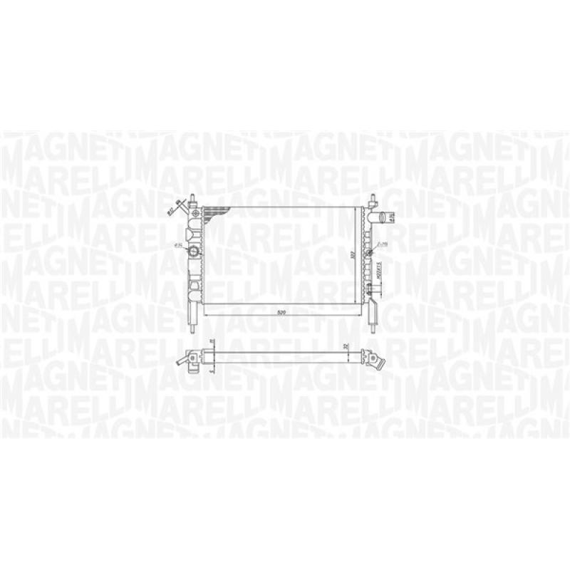 Radiateur, refroidissement du moteur MAGNETI MARELLI 350213193800 - Visuel 1