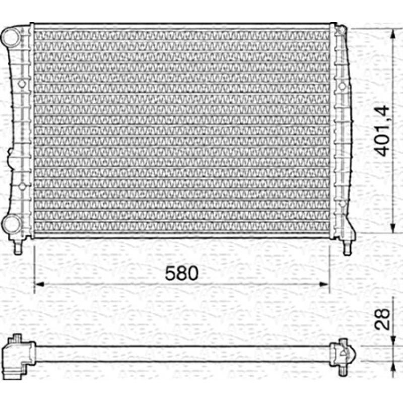 Radiateur, refroidissement du moteur MAGNETI MARELLI 350213194000 - Visuel 1