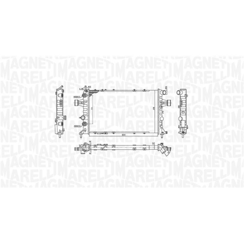 Radiateur, refroidissement du moteur MAGNETI MARELLI 350213194600 - Visuel 1