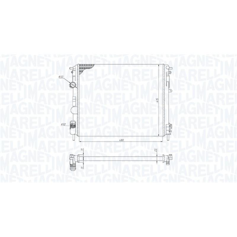 Radiateur, refroidissement du moteur MAGNETI MARELLI 350213195200 - Visuel 1