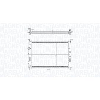 Radiateur, refroidissement du moteur MAGNETI MARELLI 350213196400 pour AUDI 80 1.9 D - 63cv