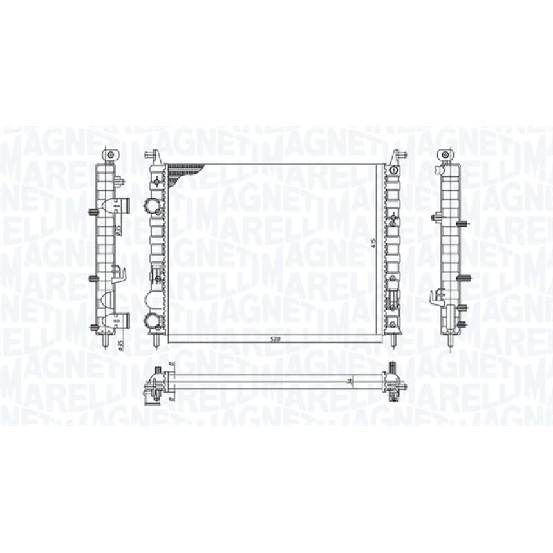Radiateur, refroidissement du moteur MAGNETI MARELLI 350213196400 - Visuel 1