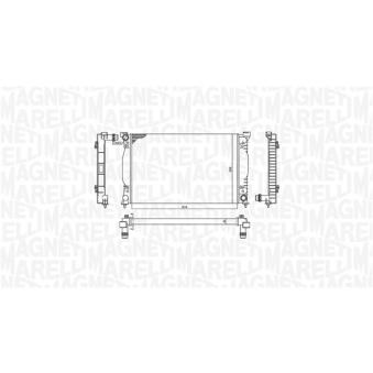 Radiateur, refroidissement du moteur MAGNETI MARELLI 350213196700 pour CITROEN DS3 2.4 - 170cv