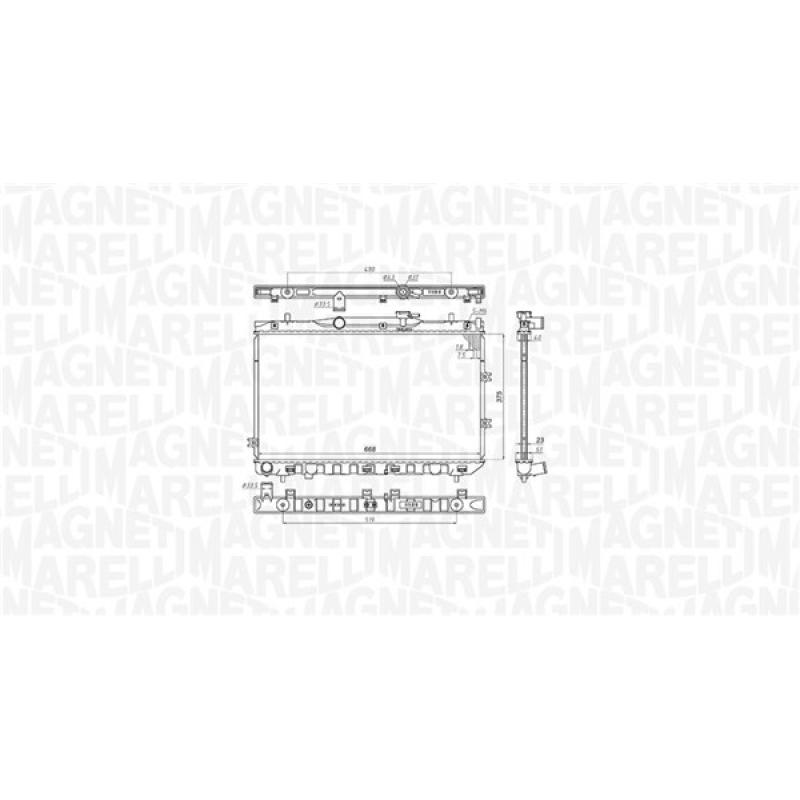 Radiateur, refroidissement du moteur MAGNETI MARELLI 350213197100 - Visuel 1