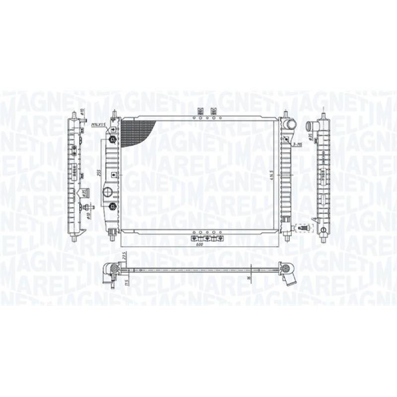 Radiateur, refroidissement du moteur MAGNETI MARELLI 350213197400 - Visuel 1