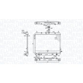 Radiateur, refroidissement du moteur MAGNETI MARELLI [350213197700]