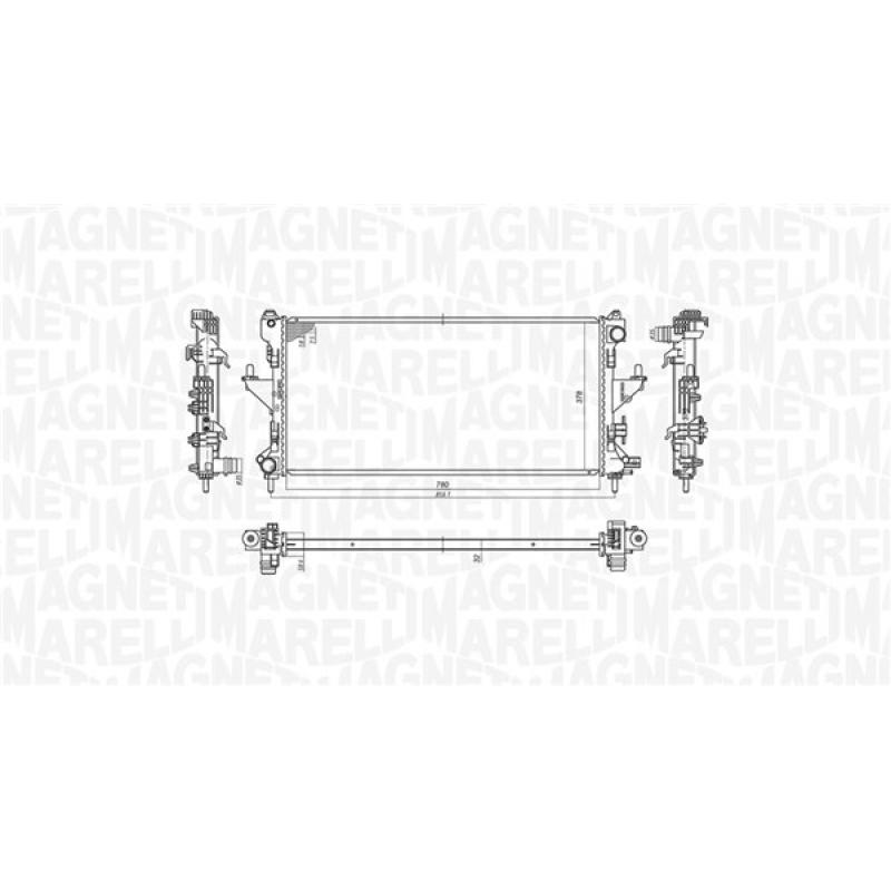 Radiateur, refroidissement du moteur MAGNETI MARELLI 350213198200 - Visuel 1