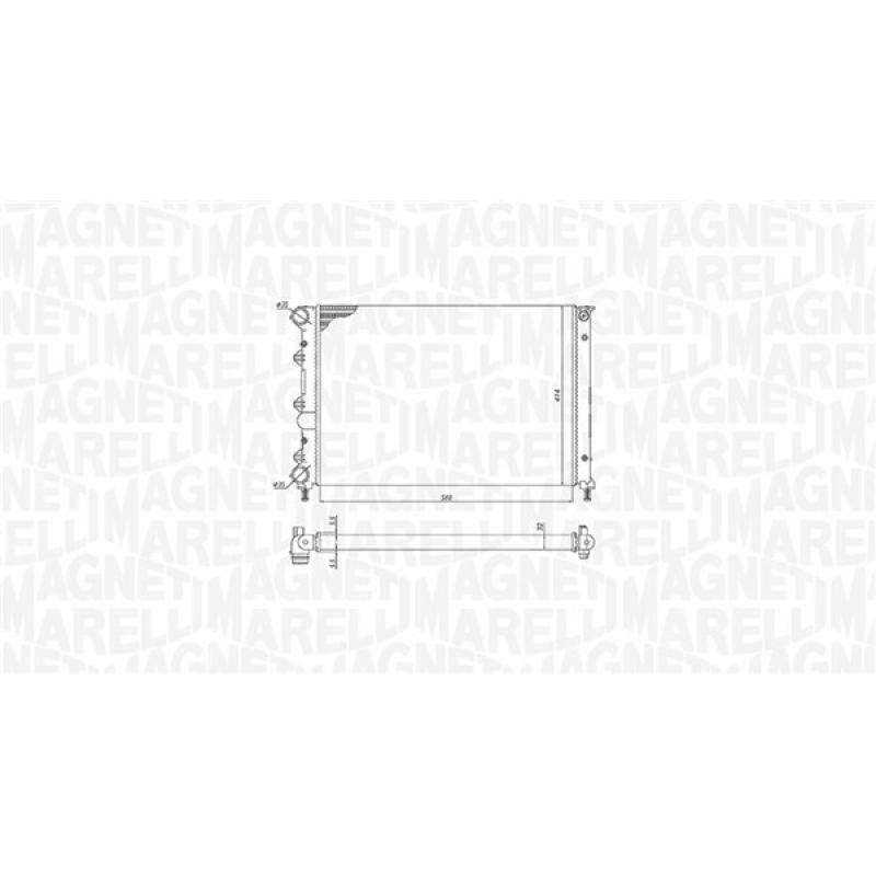 Radiateur, refroidissement du moteur MAGNETI MARELLI 350213198400 - Visuel 1